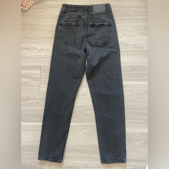 Zara black high waisted straight skinny denim jeans - Picture 2 of 4